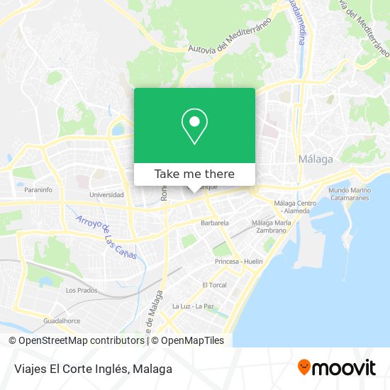 Viajes El Corte Inglés map