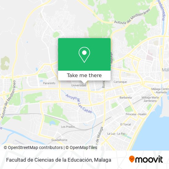 Facultad de Ciencias de la Educación map