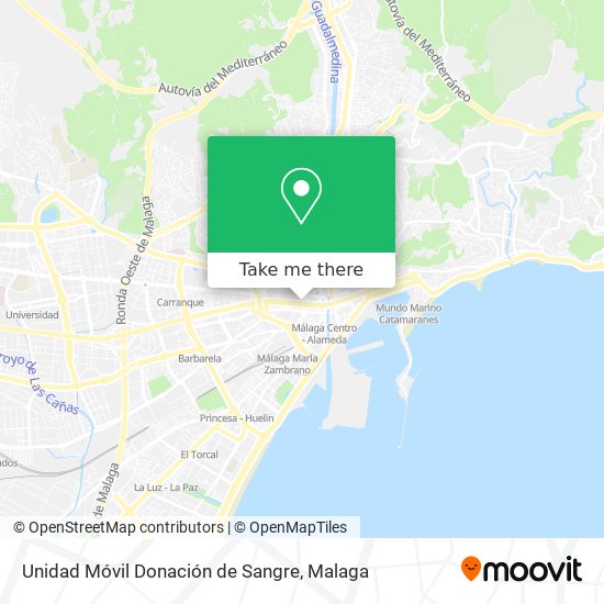 Unidad Móvil Donación de Sangre map