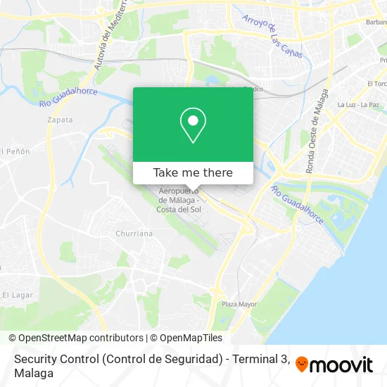 Security Control (Control de Seguridad) - Terminal 3 map