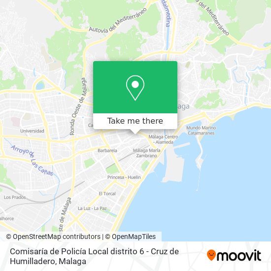 Comisaría de Policía Local distrito 6 - Cruz de Humilladero map