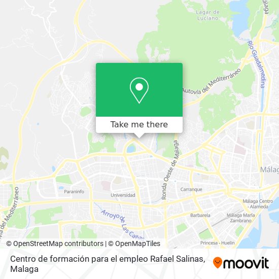 Centro de formación para el empleo Rafael Salinas map