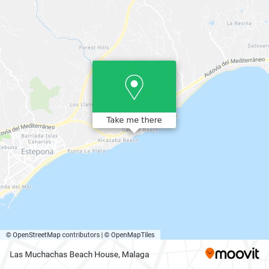 Las Muchachas Beach House map