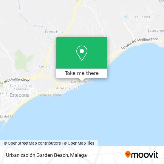 Urbanización Garden Beach map