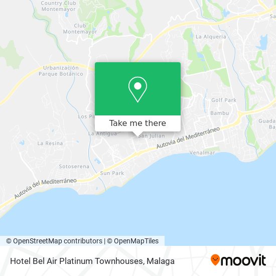 Hotel Bel Air Platinum Townhouses map