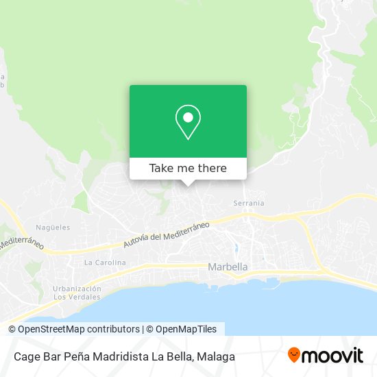 Cage Bar Peña Madridista La Bella map