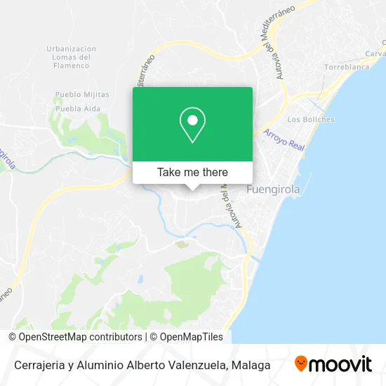 Cerrajeria y Aluminio Alberto Valenzuela map