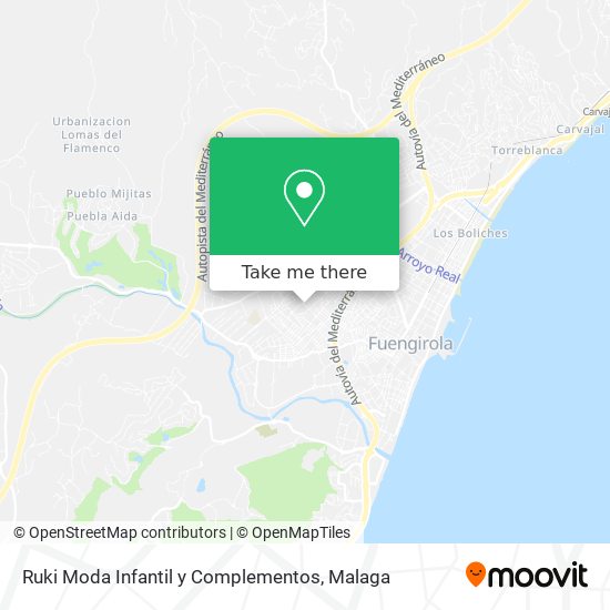 How to get to Ruki Moda Infantil y Complementos in Mijas by Bus or Train?
