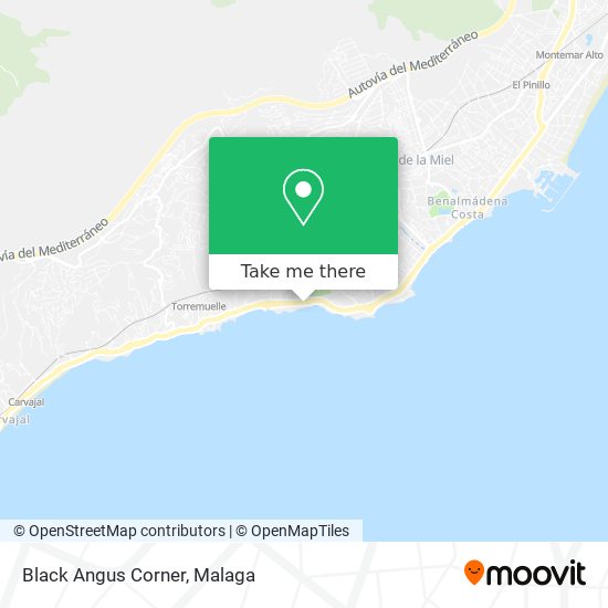 mapa Black Angus Corner