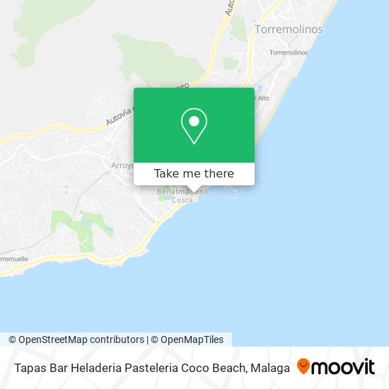 Tapas Bar Heladeria Pasteleria Coco Beach map