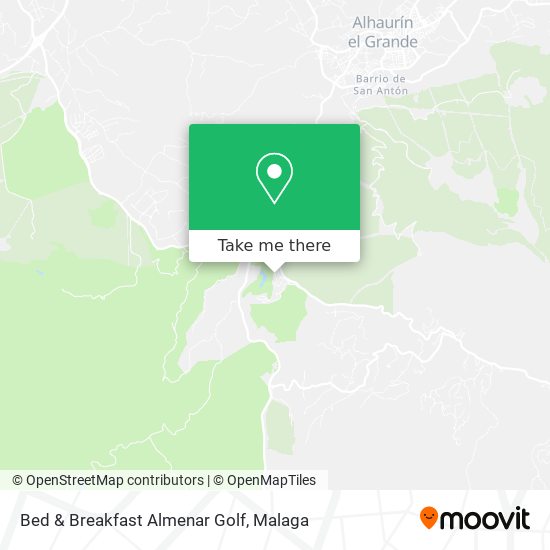 Bed & Breakfast Almenar Golf map
