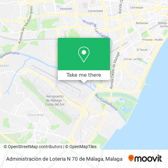 Administración de Lotería N 70 de Málaga map