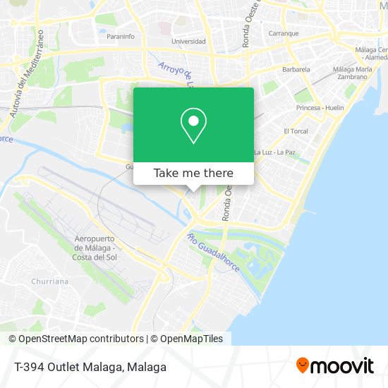 T-394 Outlet Malaga map