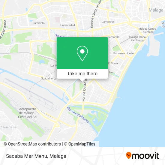 Sacaba Mar Menu map
