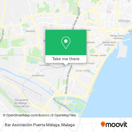 Bar Asociación Puerta Málaga map
