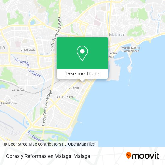 Obras y Reformas en Málaga map