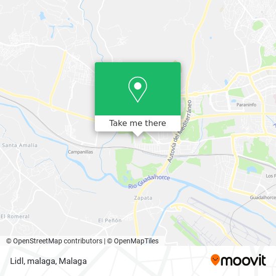 mapa Lidl, malaga