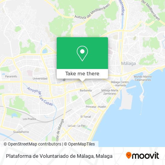 Plataforma de Voluntariado de Málaga map