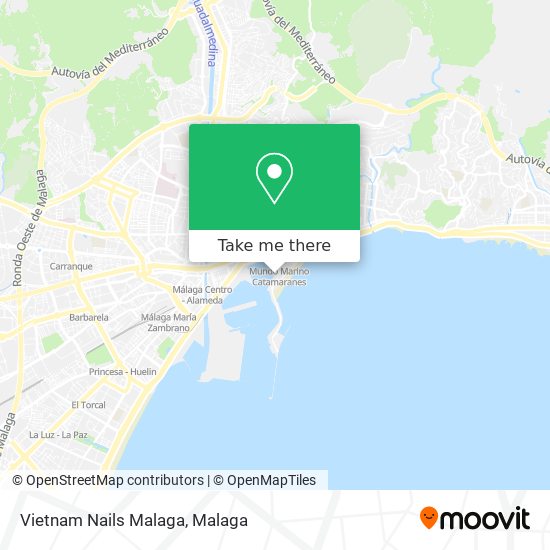 Vietnam Nails Malaga map