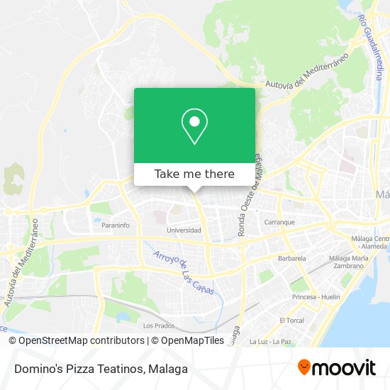mapa Domino's Pizza Teatinos
