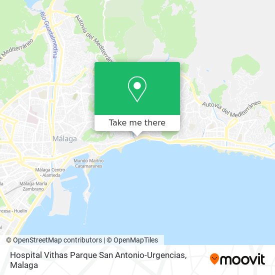 mapa Hospital Vithas Parque San Antonio-Urgencias