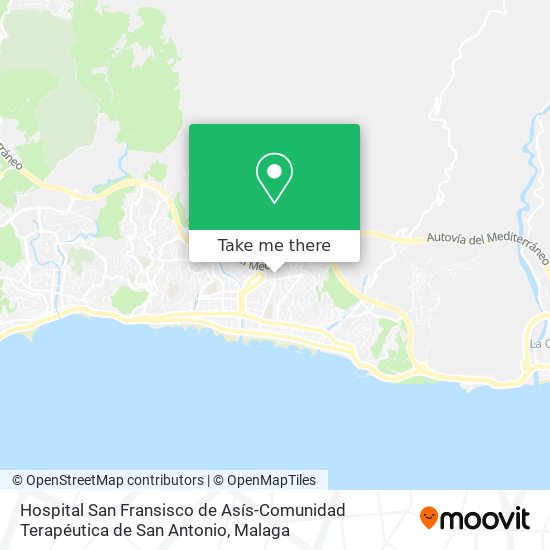 mapa Hospital San Fransisco de Asís-Comunidad Terapéutica de San Antonio