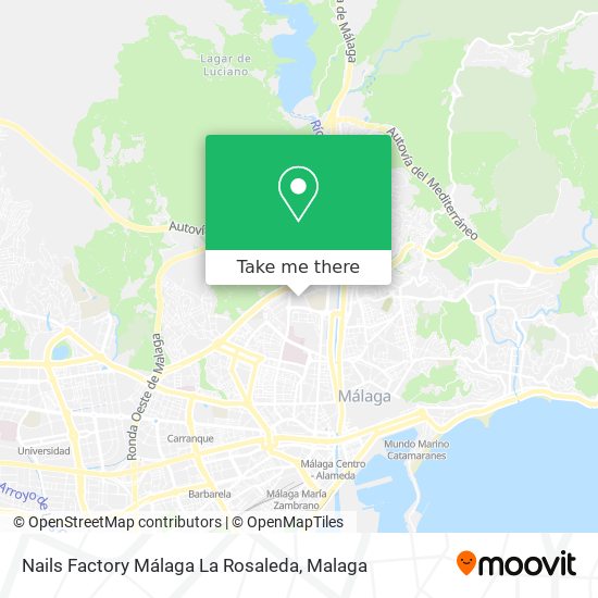 Nails Factory Málaga La Rosaleda map