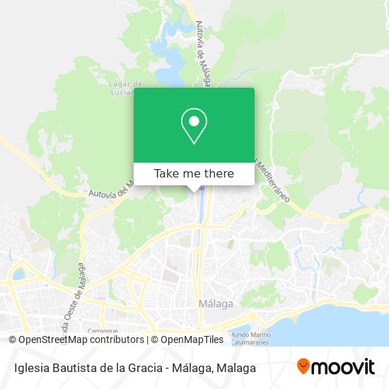 mapa Iglesia Bautista de la Gracia - Málaga