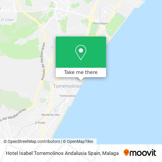 Hotel Isabel Torremolinos Andalusia Spain map
