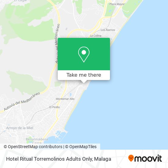 Hotel Ritual Torremolinos Adults Only map