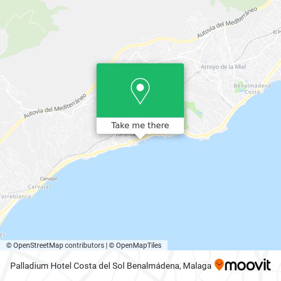 Palladium Hotel Costa del Sol Benalmádena map