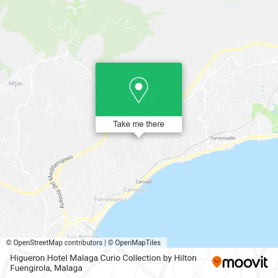 Higueron Hotel Malaga Curio Collection by Hilton Fuengirola map