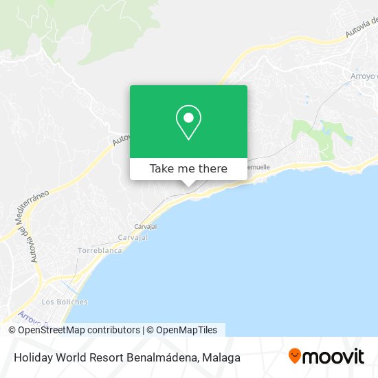 mapa Holiday World Resort Benalmádena