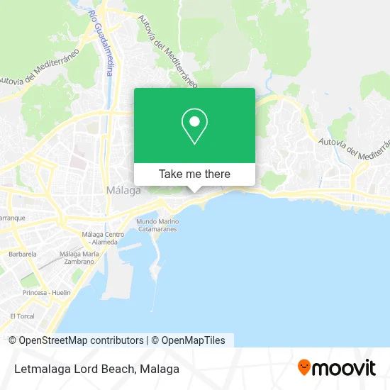 Letmalaga Lord Beach map