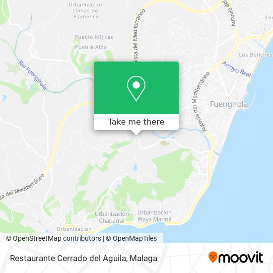 Restaurante Cerrado del Aguila map