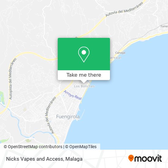 Nicks Vapes and Access map