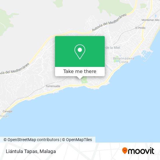 Liántula Tapas map