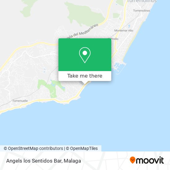 How to get to Angels los Sentidos Bar in Benalmádena by Bus or Train?