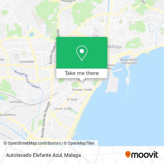 Autolavado Elefante Azul map
