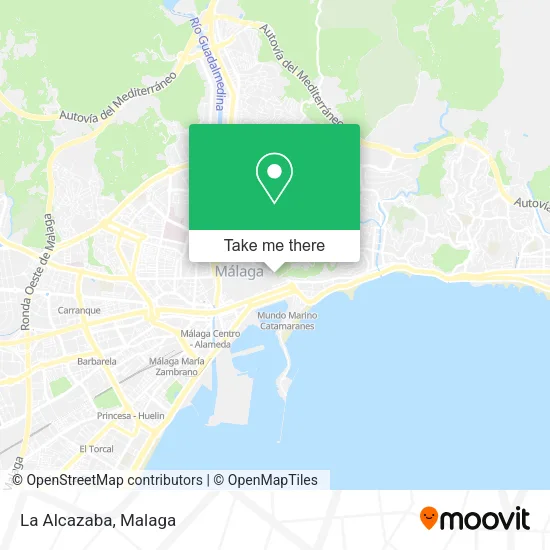 La Alcazaba map