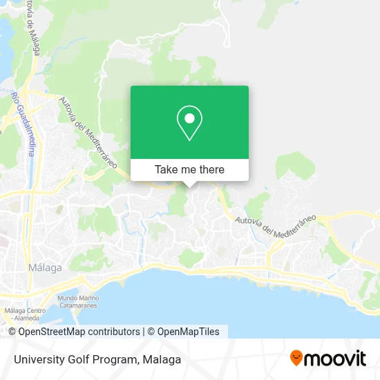 University Golf Program map