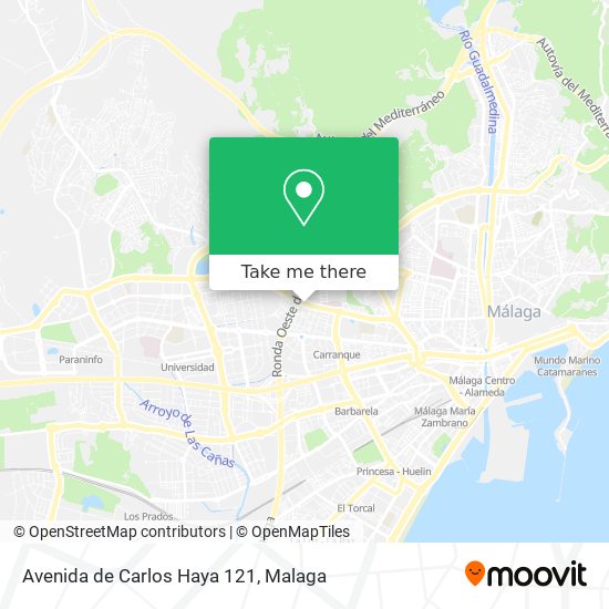 mapa Avenida de Carlos Haya 121