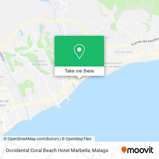 Occidental Coral Beach Hotel Marbella map