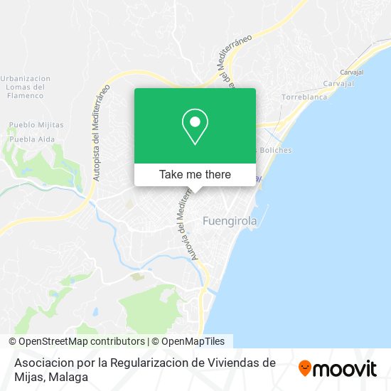 Asociacion por la Regularizacion de Viviendas de Mijas map