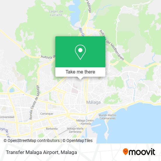 mapa Transfer Malaga Airport