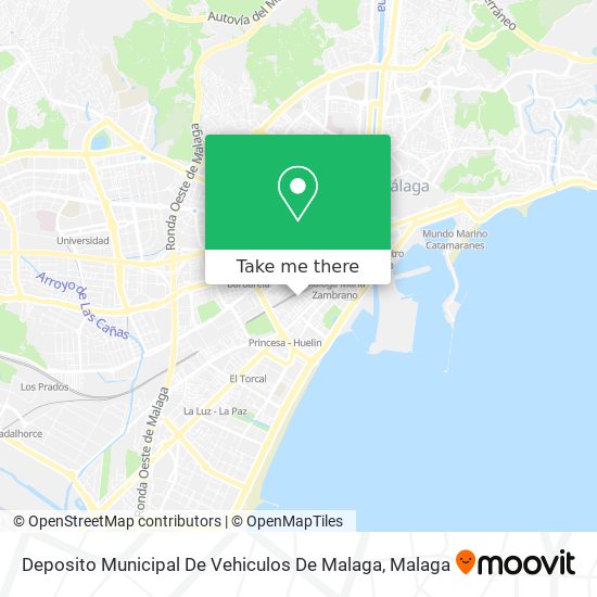Deposito Municipal De Vehiculos De Malaga map