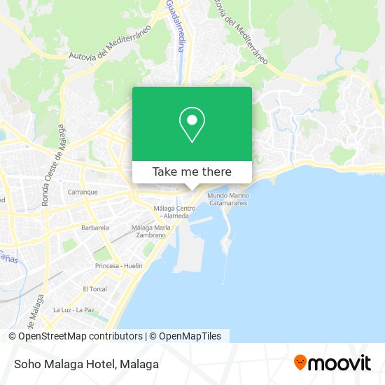 mapa Soho Malaga Hotel