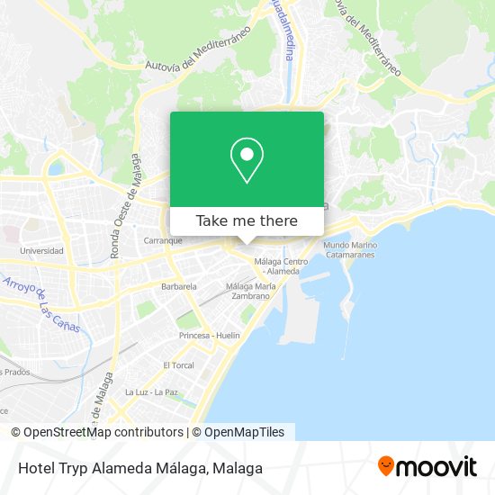 Hotel Tryp Alameda Málaga map