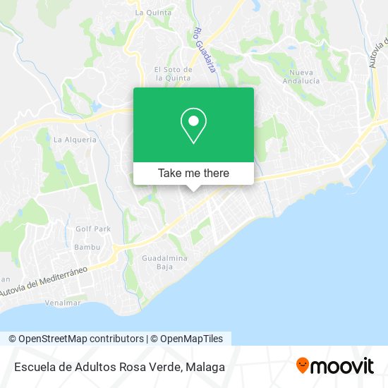 Escuela de Adultos Rosa Verde map