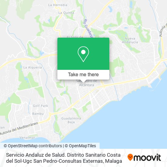 mapa Servicio Andaluz de Salud. Distrito Sanitario Costa del Sol-Ugc San Pedro-Consultas Externas